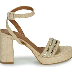 Exé Shoes - 619-ANCONA-RAFFIA-BEIGE-GOLD