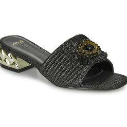 Exé Shoes - KATY-424-RAFFIA-BLACK