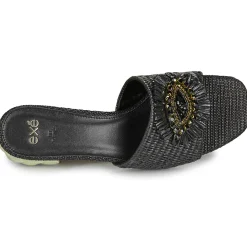 Exé Shoes - KATY-424-RAFFIA-BLACK