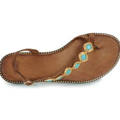 Exé Shoes - 530-MILOS-LEATHER-BROWN-TURQUOISE