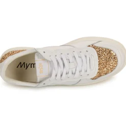 Myma - 7616MY00-CUIR-BLANC-GLIT-PLATINE