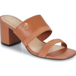 Tommy Hilfiger - LEATHER & SUEDE BLOCK HEEL MULE